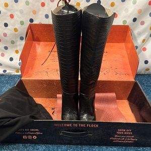 Freebird JASPER black croco boots